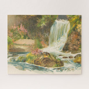 Eden Vale Waterfall, Wexford Ireland Jigsaw Puzzle