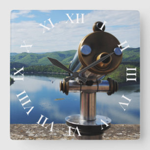 Edersee prospect of closed forest-hits a corner square wall clock