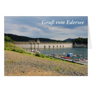 Edersee Staumauer bei Niedrigwasser
