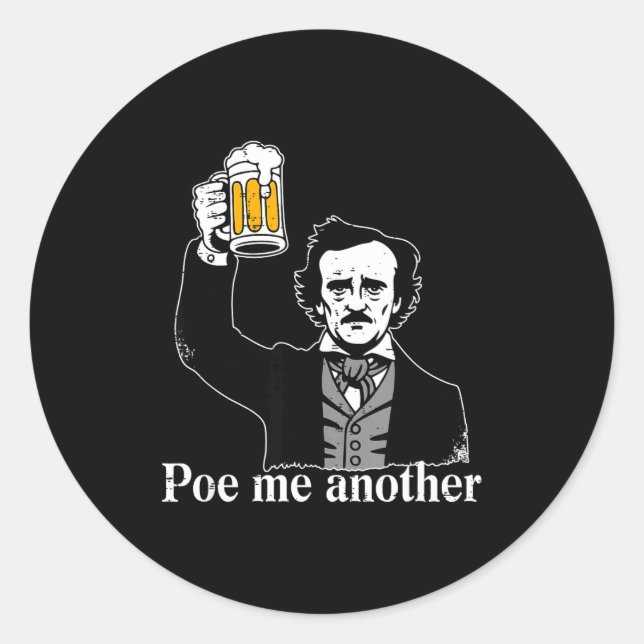 Edgar Allan E Me Another Raven Nevermore Gothic Gi Classic Round Sticker (Front)