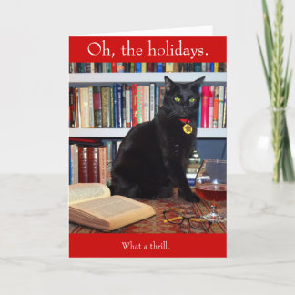 Edgar Allan Kittycat Christmas Card