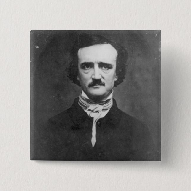 Edgar Allan Poe-1848 15 Cm Square Badge (Front)