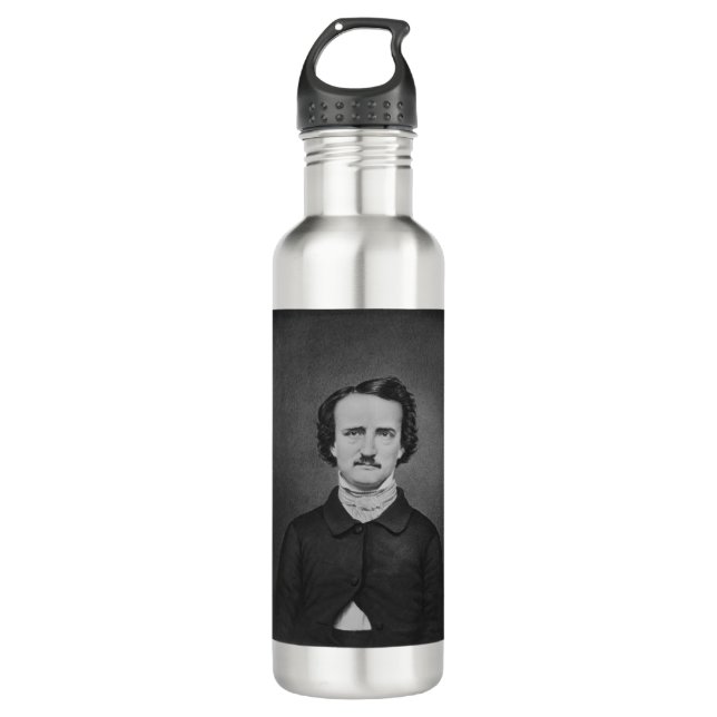 Edgar Allan Poe 710 Ml Water Bottle (Front)