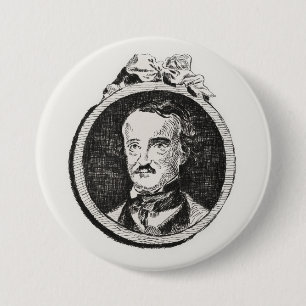 Edgar Allan Poe 7.5 Cm Round Badge