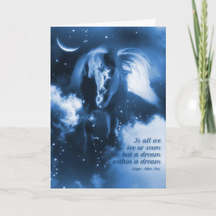 Edgar Allan Poe A Dream Within A Dream With Horse  Card