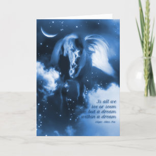 Edgar Allan Poe A Dream Within A Dream With Horse  Card