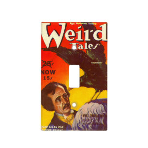 Edgar Allan Poe and Raven Pulp Magazine Cover Switch Plate Covers