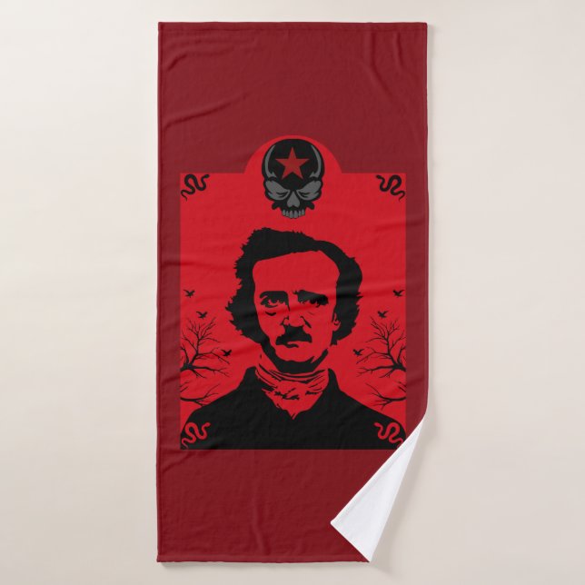 Edgar Allan Poe Art Gift Bath Towel (Bath Towel)