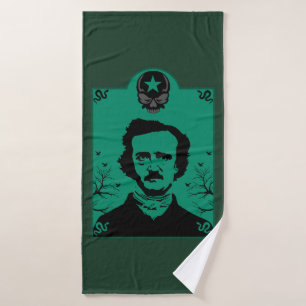 Edgar Allan Poe Art Gift Bath Towel