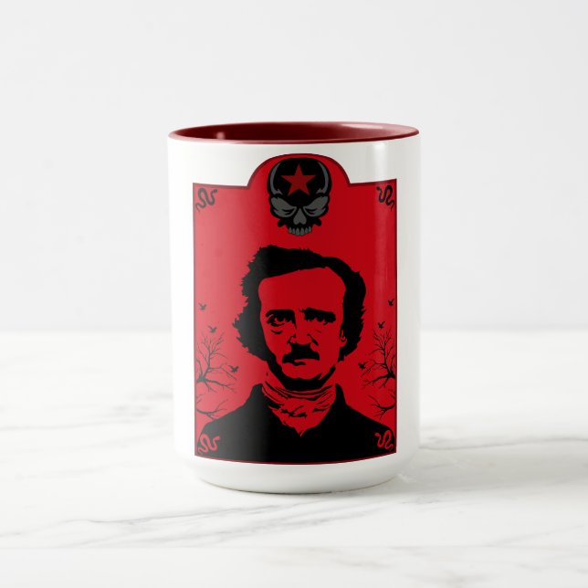 Edgar Allan Poe Art Gift Mug (Center)