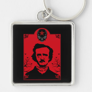 Edgar Allan Poe Black Raven Key Ring