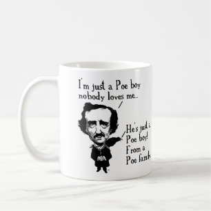 Edgar Allan Poe Boy Funny Mug or Travel Mug