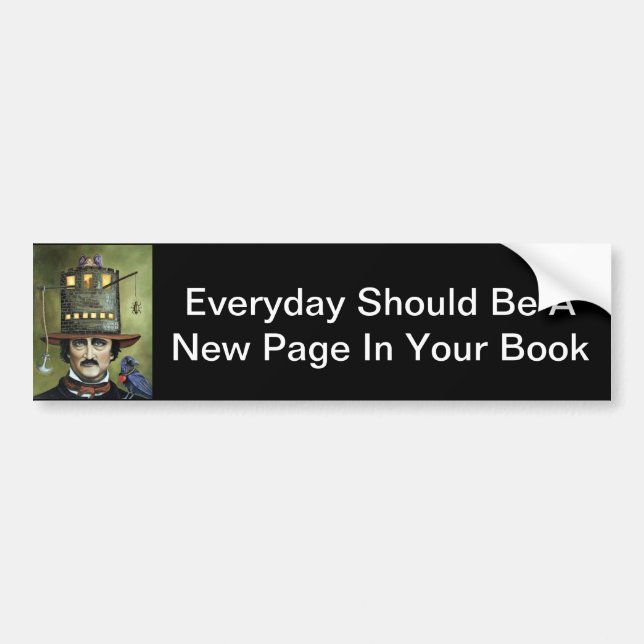 Edgar Allan Poe Bumper Sticker (Front)