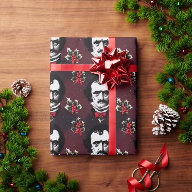 Edgar Allan Poe Christmas Wrapping Paper 2 (Holiday Gift)