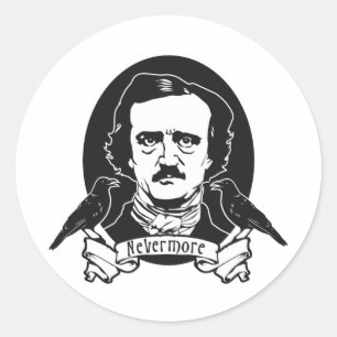Edgar Allan Poe Classic Round Sticker