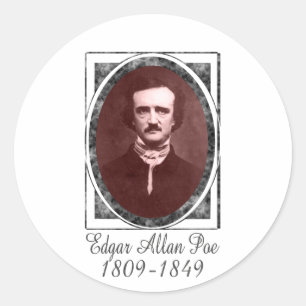 Edgar Allan Poe Classic Round Sticker