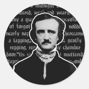 Edgar Allan Poe Classic Round Sticker