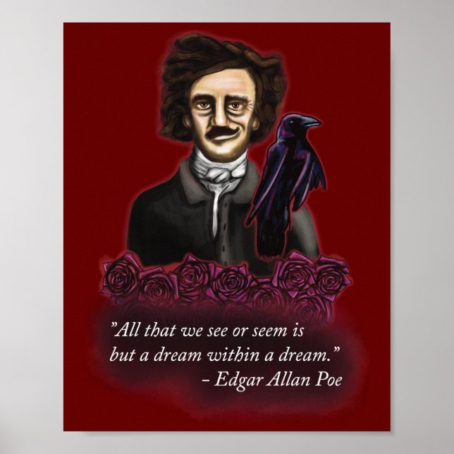 Edgar Allan Poe, Dark Academia Poster (Front)