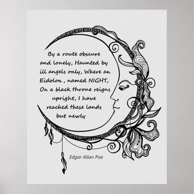  Edgar Allan Poe Dreamland Dream Poem Poster (Front)