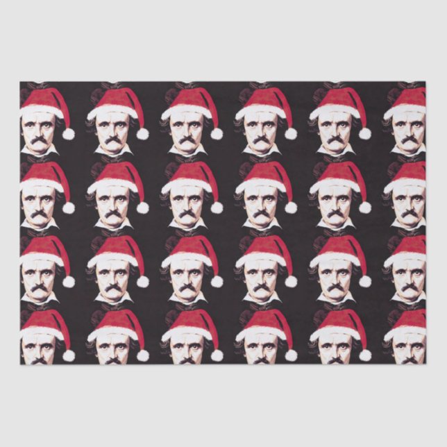 Edgar Allan Poe Goth Christmas Tissue Paper (Front)