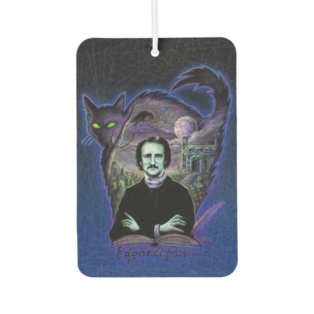 Edgar Allan Poe Gothic Car Air Freshener (Front)