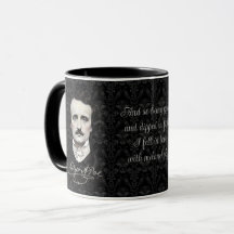 Edgar Allan Poe Gothic Halloween Signature Quote