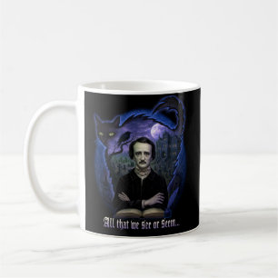 Edgar Allan Poe Gothic Mug – Haunted Raven & Cat