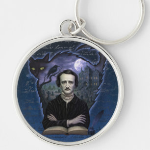 Edgar Allan Poe Gothic Raven Art Keychain