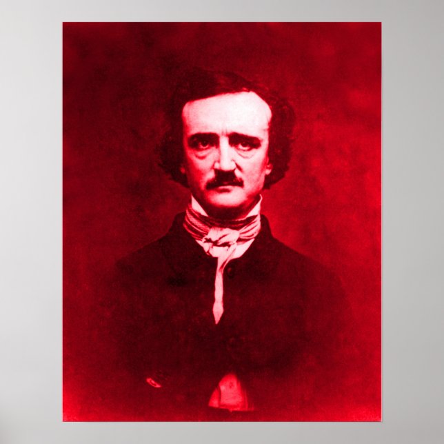 Edgar Allan Poe in Red Poster (Front)