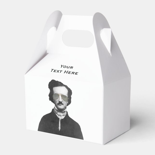 Edgar Allan Poe in Sunglasses Personalised Favour Box (Front Side)