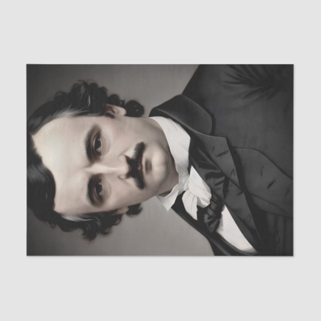 Edgar Allan Poe Original Portrait Tissue Paper (Front)