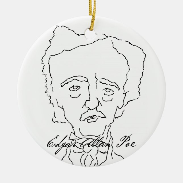 Edgar Allan Poe Ornament (Front)