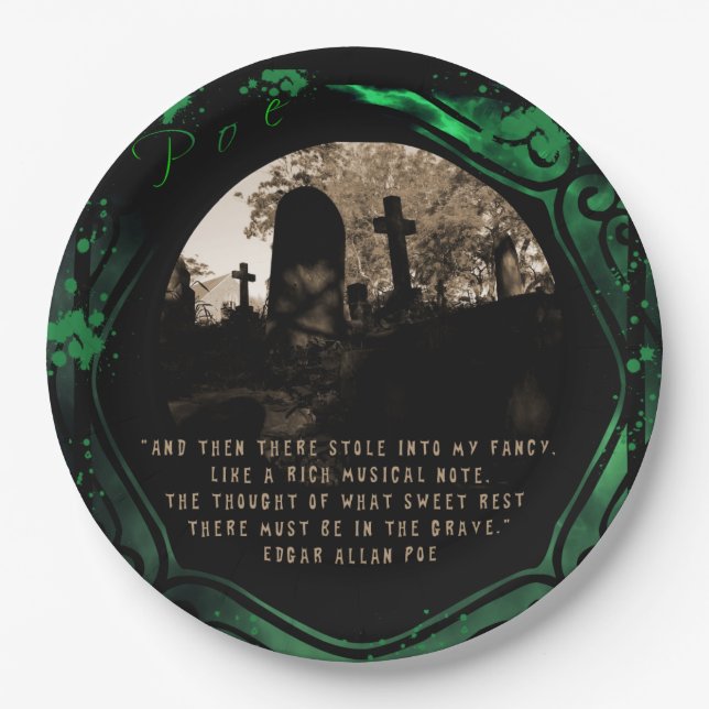 Edgar Allan Poe Paper Plate (Front)