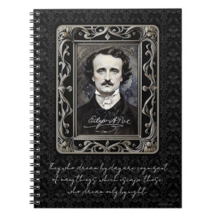 Edgar Allan Poe Personalised Goth Halloween Dream Notebook