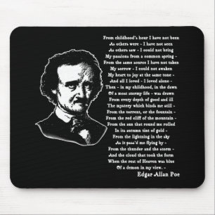 Edgar Allan Poe Poem ALONE Mouse Mat