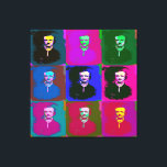 Edgar Allan Poe Pop Art Canvas Print<br><div class="desc">Edgar Allan Poe was an American writer.He is best known for his  short stories,  particularly his tales of mystery and the macabre.</div>