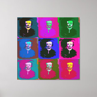 Edgar Allan Poe Pop Art Canvas Print