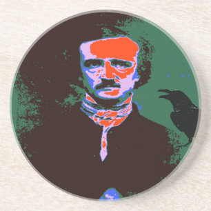 Edgar Allan Poe Pop Art Coaster