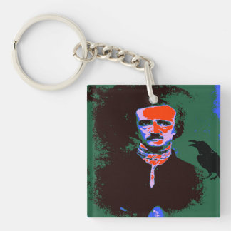 Edgar Allan Poe Pop Art Key Ring