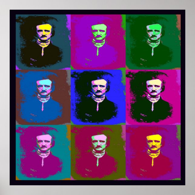 Edgar Allan Poe Pop Art  Posters & Prints (Front)