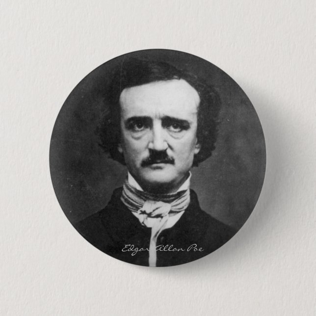 Edgar Allan Poe Portrait 6 Cm Round Badge (Front)