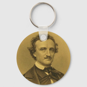 Edgar Allan Poe Portrait Key Ring