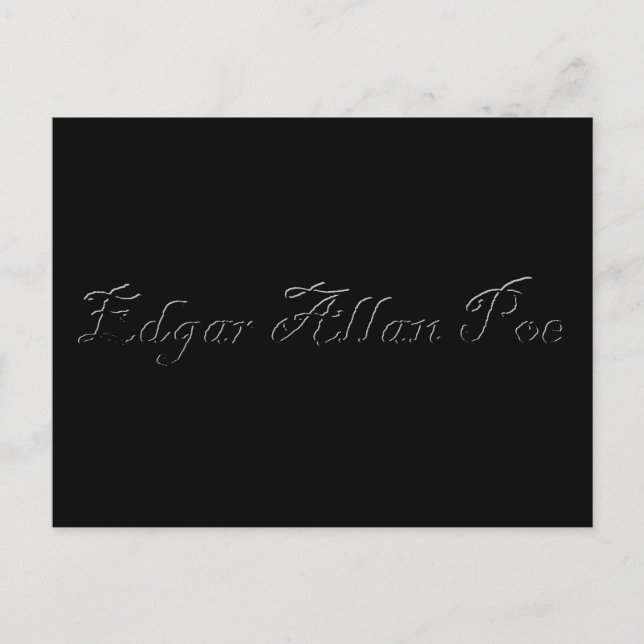 Edgar Allan Poe Postcard (Front)