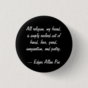 Edgar Allan Poe Quote 3 Cm Round Badge