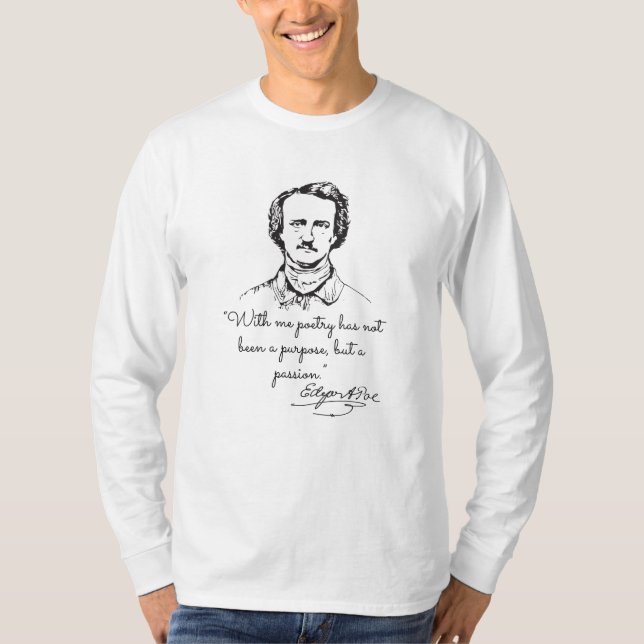 Edgar Allan Poe Quotes T-Shirt (Front)