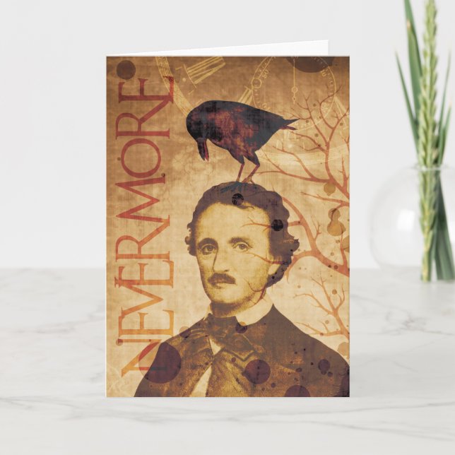 Edgar Allan Poe Quoth the Raven Nevermore Card (Front)