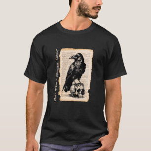 Edgar Allan Poe Raven Gothic Book Lover Long Sleev T-Shirt