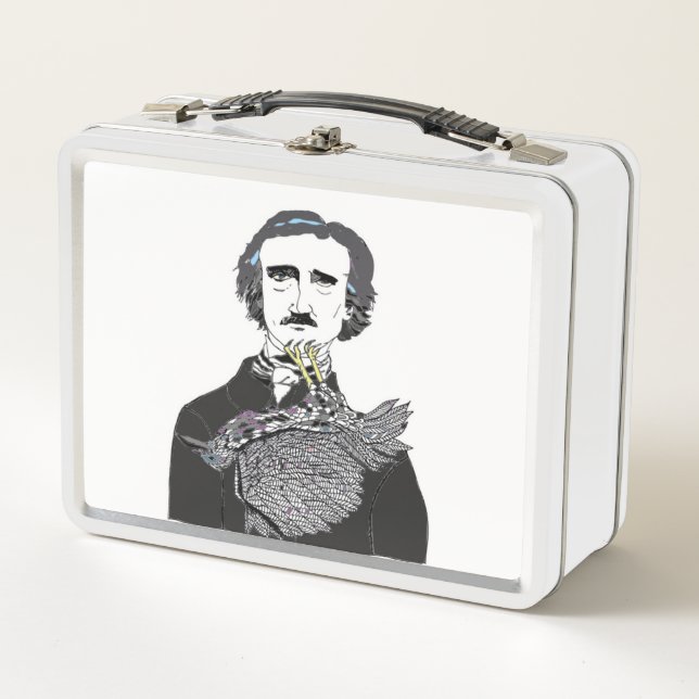 Edgar Allan Poe Raven Metal Lunch Box (Front)