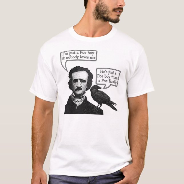 Edgar Allan Poe Riffs On Queen's Bohemian Rhapsody T-Shirt (Front)