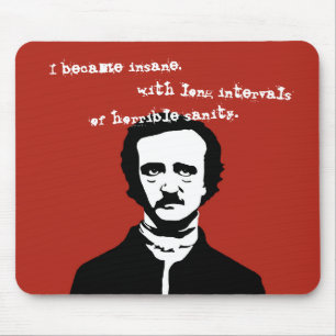Edgar Allan Poe Silhouette Mouse Mat